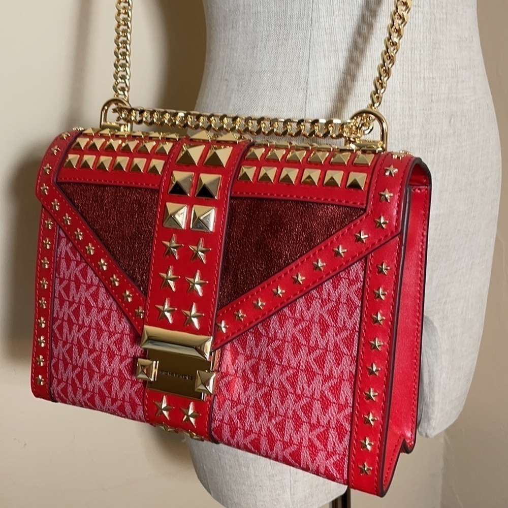 Michael Kors Whitney Star embellished bag red - Picture 9 of 12